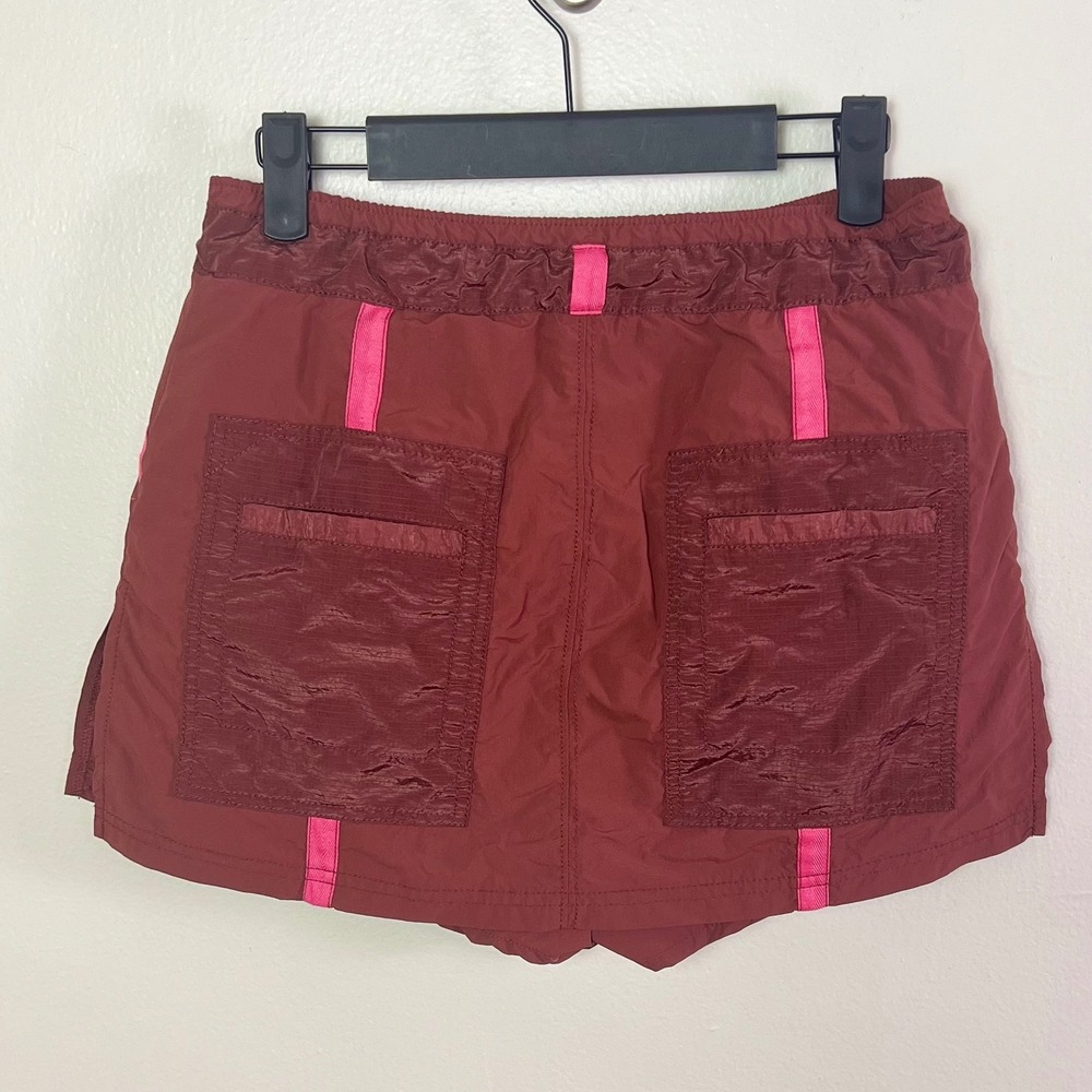 FP Movement Skort XS Maroon Pink Utility Cargo Athletic Hiking Mini Skirt Shorts - Picture 2 of 10